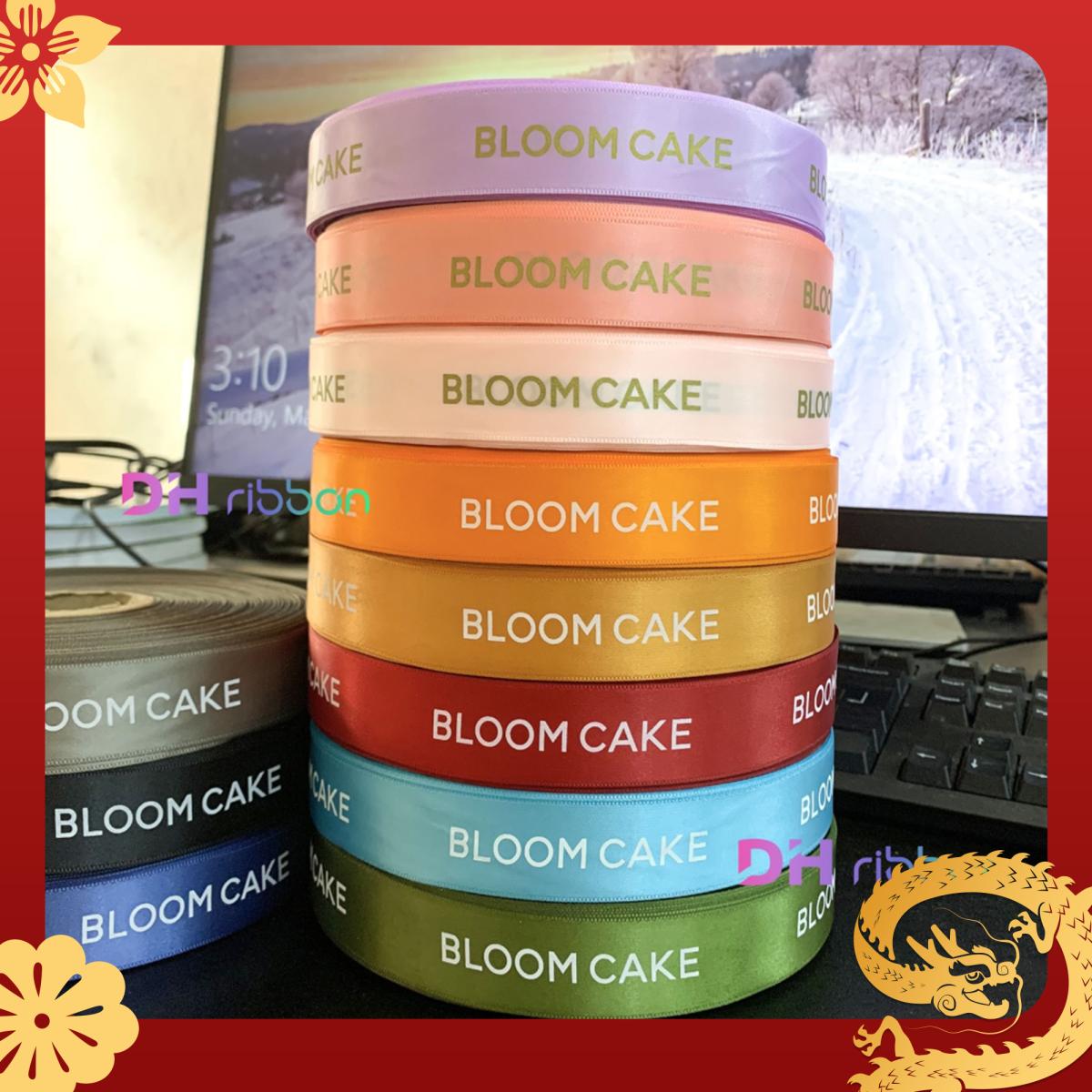 Dây Ruy Băng Lụa Satin In Lưới (In Mực)