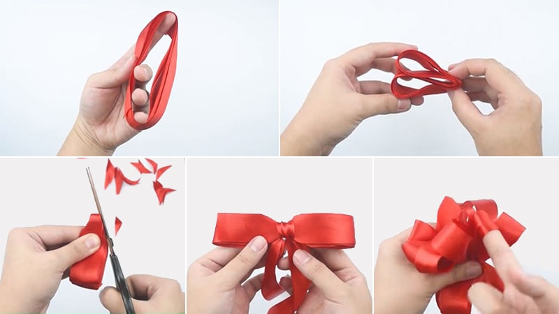 cách gói ruy băng 6